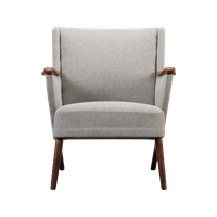 Edgy Deense Design Geherstoffeerde Grijze Fauteuil By Johannes Andersen Voor Cfc Silkeborg, 1960S