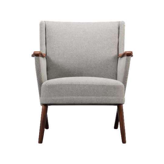 Edgy Deense Design Geherstoffeerde Grijze Fauteuil By Johannes Andersen Voor Cfc Silkeborg, 1960s 1