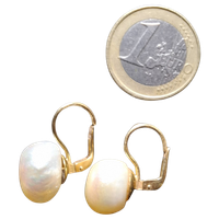 24 Karaat Gouden Oorbellen Met Barok Parels