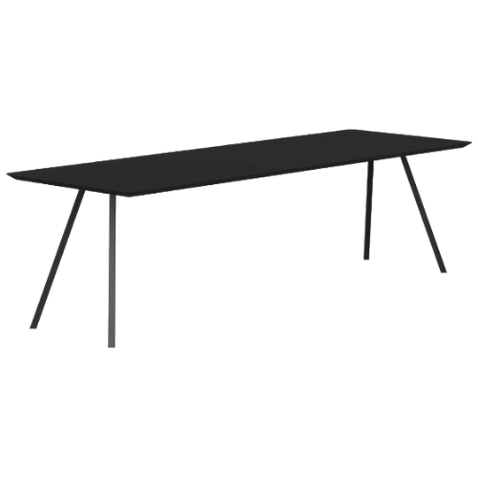 Studio Henk | Eettafel Rechthoek 200 Cm Zwart Hpl 1