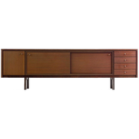 Modernistisch Xl Dressoir In Teak Van Pieter De Bruyne, België 1960