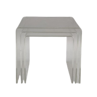 Vintage Set Bijzettafeltjes Plexiglas Nesting Tables Aqryl