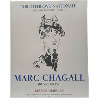 Chagall | Bibliothèque Nationale – Oeuvre Gravé – 1970