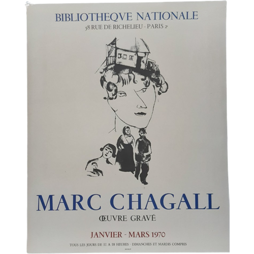 Chagall | Bibliothèque Nationale – Oeuvre Gravé – 1970