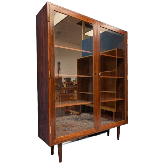 Vintage Palissander Vitrinekast, Jaren 60 1