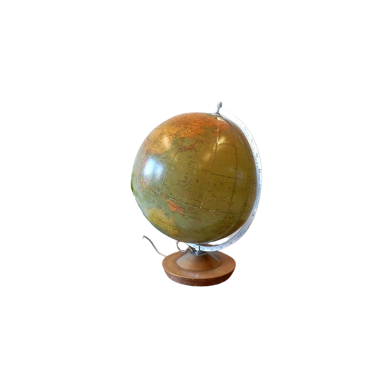 Vintage Wereldbol Globe Lamp Tafellamp Voor 1981 Mid Century 1