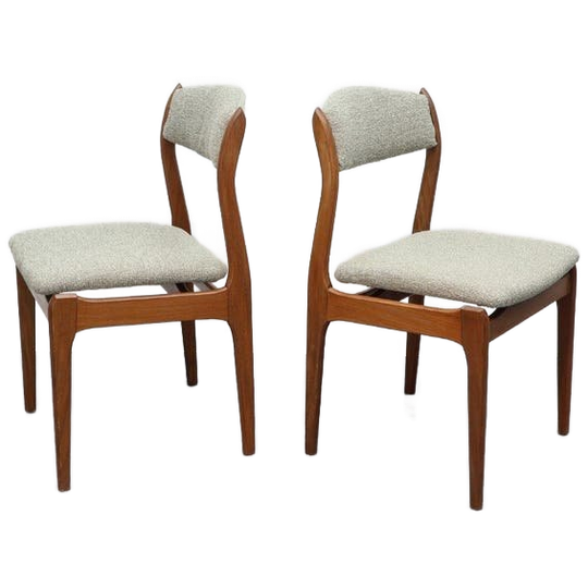 Eetkamerstoelen Teak Jaren '60 Nieuwe Stof 1
