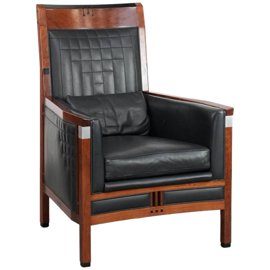 Luxe Schuitema Art Deco Design Fauteuil Met Zwart Leer Uit De Decoforma Serie 1