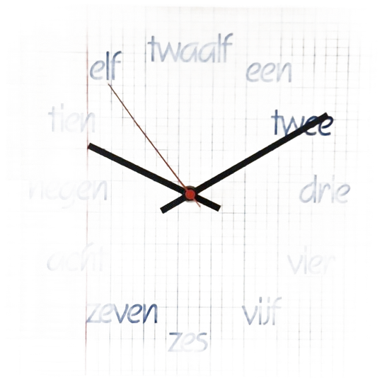 Jaren 80 Vintage Klok Schoolschrift. Wandklok Retro 1