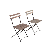 Zwart Metalen Bistrostoelen Set Van 2