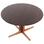 dyrlund Palissander Ronde 2x Verlengbare Tafel Eettafel Deens Vintage thumbnail 1