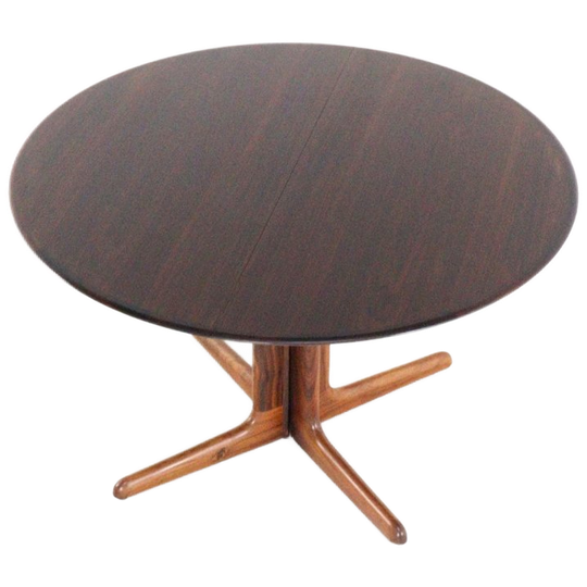 dyrlund Palissander Ronde 2x Verlengbare Tafel Eettafel Deens Vintage 1