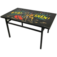 Vintage Tegeltafel Met Afbeelding Van Stierengevecht, Jaren 50