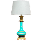Lamp. Porselein, Verguld Brons. thumbnail 1