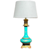 Lamp. Porselein, Verguld Brons.