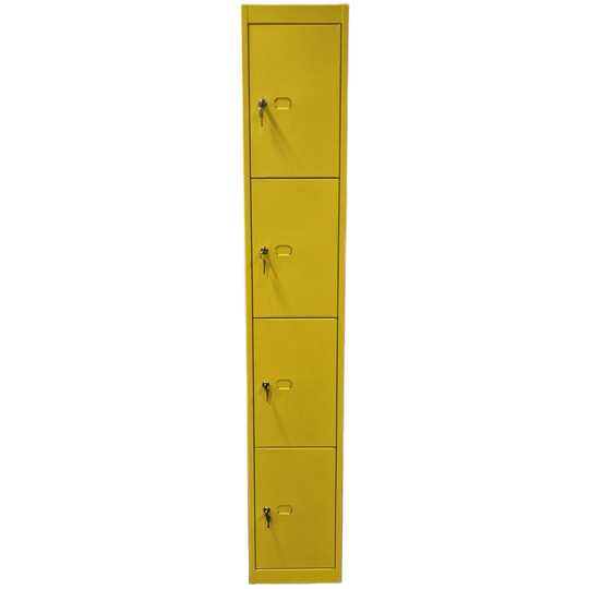 Gele Vintage Lockerkast Met Slotjes Wandkast Kledingkast Kast 1