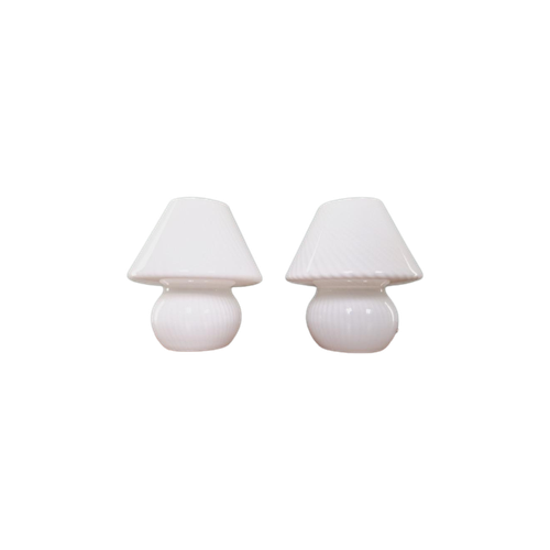 Paar Champignonlampen In Murano-Glas, 1970-80