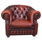 Exclusieve Chesterfield Clubfauteuil Uit 1970 thumbnail 1