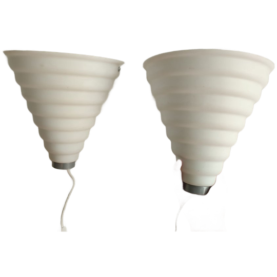 Vintage IKEA Wandlamp 2 X '90 Wit Bernt Boysen 1