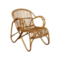 Zeer Speciale Dutch Design Rotan Fauteuil, 1950