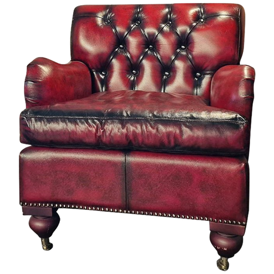 Chesterfield Bolton Fauteuil - Antiek Rood 1