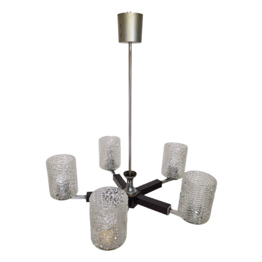 Unieke Vintage Jaren 70 Hanglamp Met 5 Spots 1