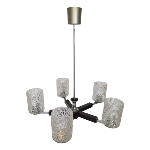 Unieke Vintage Jaren 70 Hanglamp Met 5 Spots