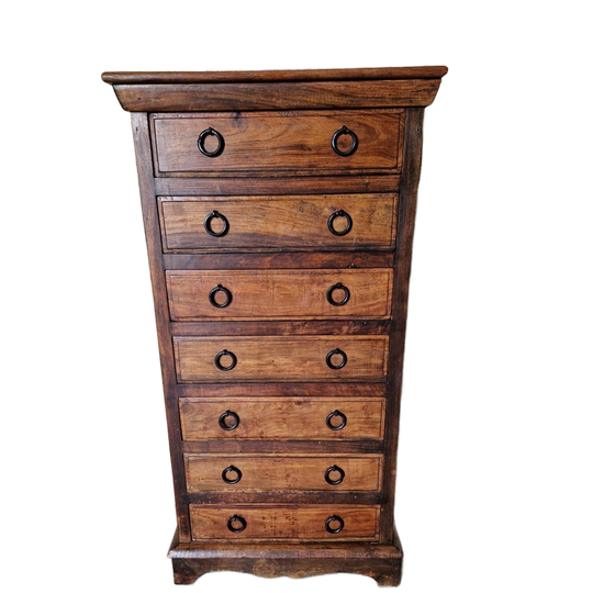 Antieke Rustieke Ladenkast, Apothekerskast, Archiefkast Afm: 57x30cm En 112cm Hoog. 1