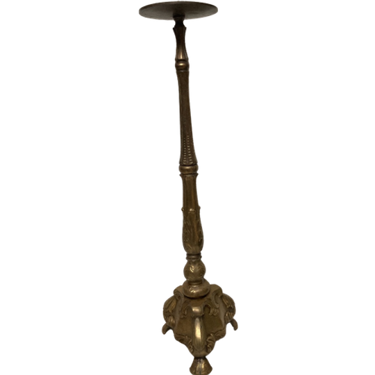 Grote Bronzen Kandelaar Voor Een Grote Kaars, 75 Cm Hoog 1