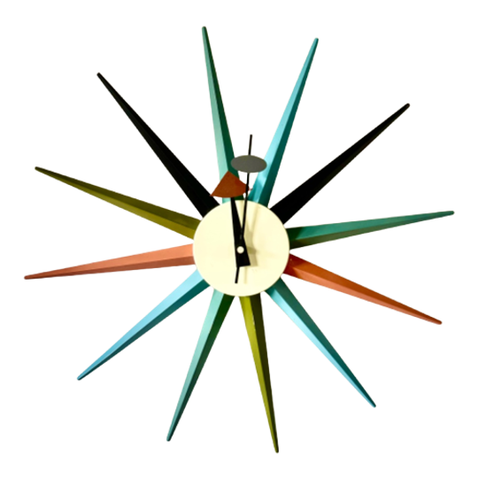 Vintage George Nelson 'Sunburst' For Vitra Clock 1
