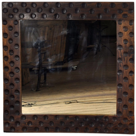 Eiken Brutalistische Spiegel, 1970s 1