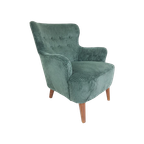 Artifort Fauteuil Groen | Zeegroene Ribstof Theo Ruth Zetel thumbnail 1