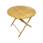 Ronde Landelijke Opklapbare Houten Terras Tuintafel thumbnail 1