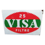 Emaille Bord Visa Sigaretten, 1961 thumbnail 1
