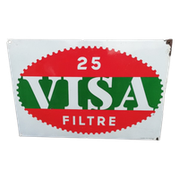Emaille Bord Visa Sigaretten, 1961