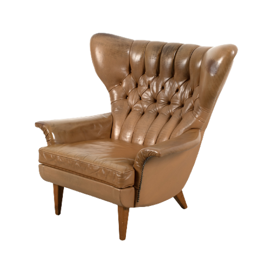 Vintage Wingback Fauteuil 57044 1