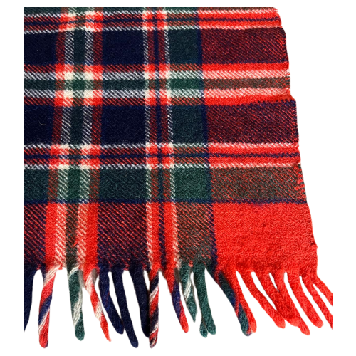 Schitterend Kleurrijk Kerstkleed, Vintage Deken, Heerlijk Warme Plaid.