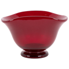 Art Red Glass Bowl By Monica Bratt For Reijmyre Glasbruk, Sweden 1950’s thumbnail 1