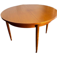 Vintage Uittrekbare Ronde Tafel / Eettafel
