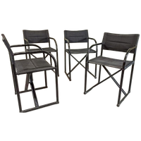 4 Vintage Illo Director's Stoelen, Niels Gammelgaard