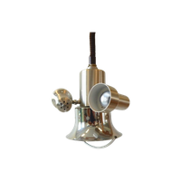 Vintage Herda Lamp Hanglamp Chroom Jaren 60 .