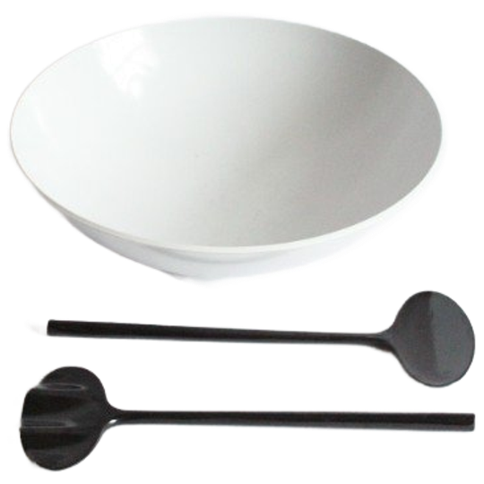 Melamine Salad Bowl And Spoons By Copco Taiwan, 1985 1