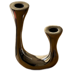 Vintage Italian Design Aluminum Candlestick thumbnail 1