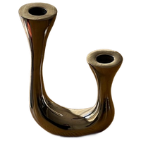 Vintage Italian Design Aluminum Candlestick