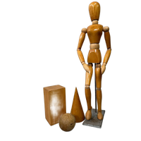 Vintage Set Tekenmodellen (ruimtefiguren En Xl Anatomisch Tekenmodel)