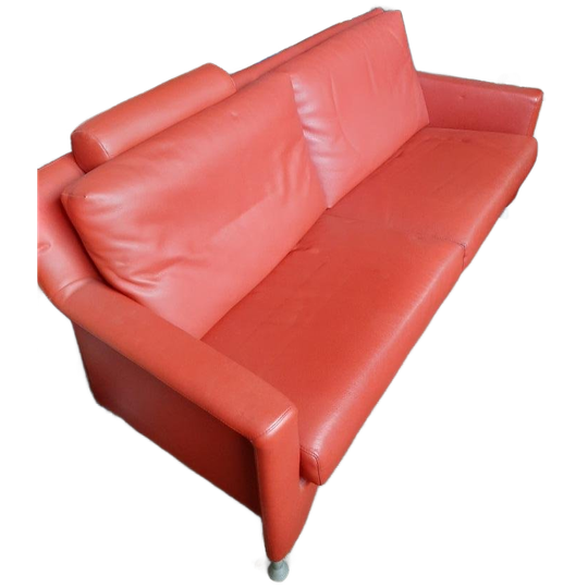 Leolux Paian Design Bank 2,5 Zits Rood Leder 1
