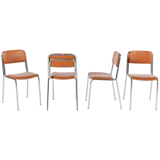 Italian Mid-century Modern Set Of 4 Chairs From 1960’s 1