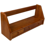 Vintage Wandplank Met Lades, Dyrlund, Massief Teak, Denemarken 1970'S thumbnail 1
