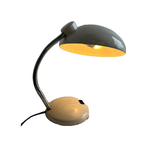 Vintage Space Age Witte Tafellamp / Desk Lamp