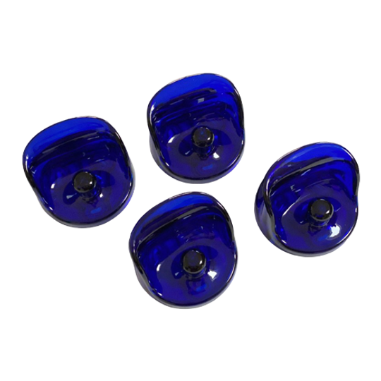 Set Van 4 Donkerblauwe Kartell Kapstokken, Olaf Von Bohr Space Age, Italiaans Design 1